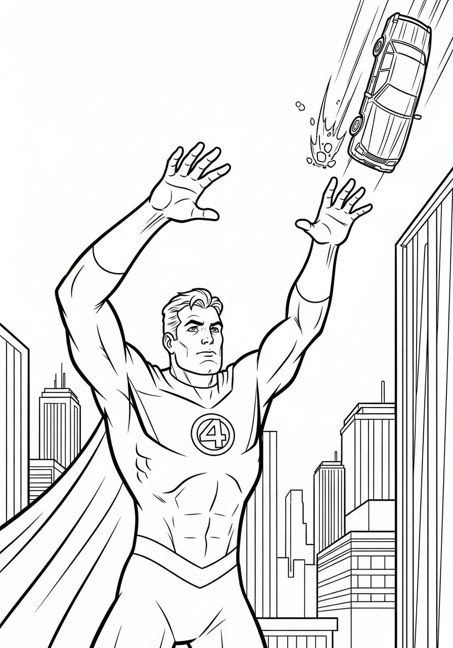 Fantastic Four Coloring Pages 5 Fantastic Four coloring pages for preschoolers