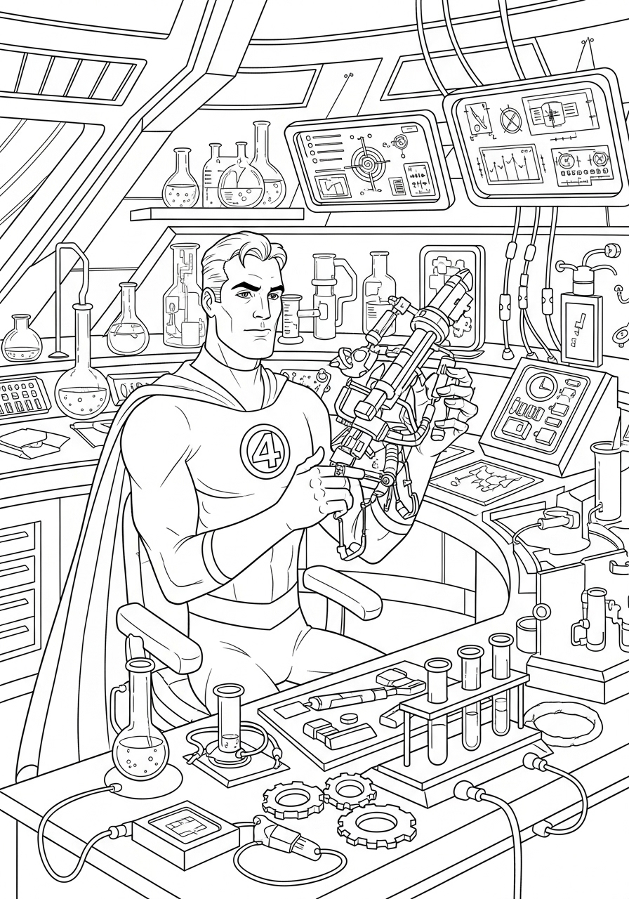 Fantastic Four Coloring Pages 10 free Fantastic Four coloring pages pdf