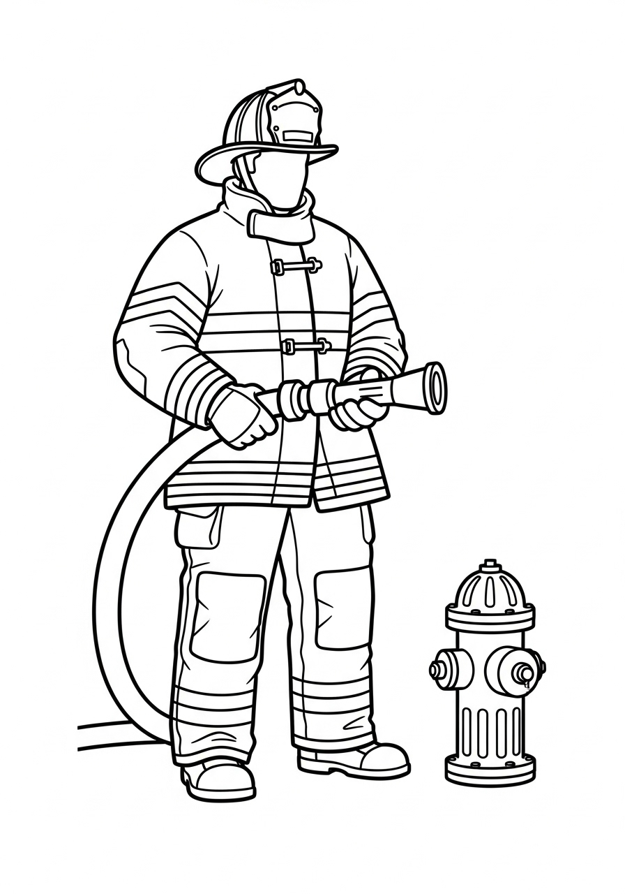 Firefighter Coloring Pages 3 coloring pages for kids Firefighter
