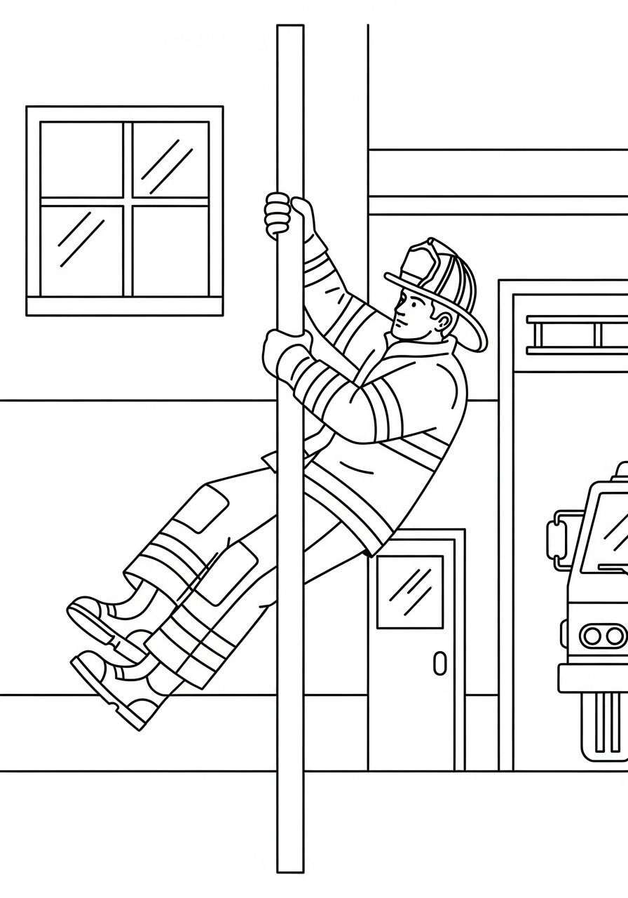 Firefighter Coloring Pages 9 vintage Firefighter coloring pages