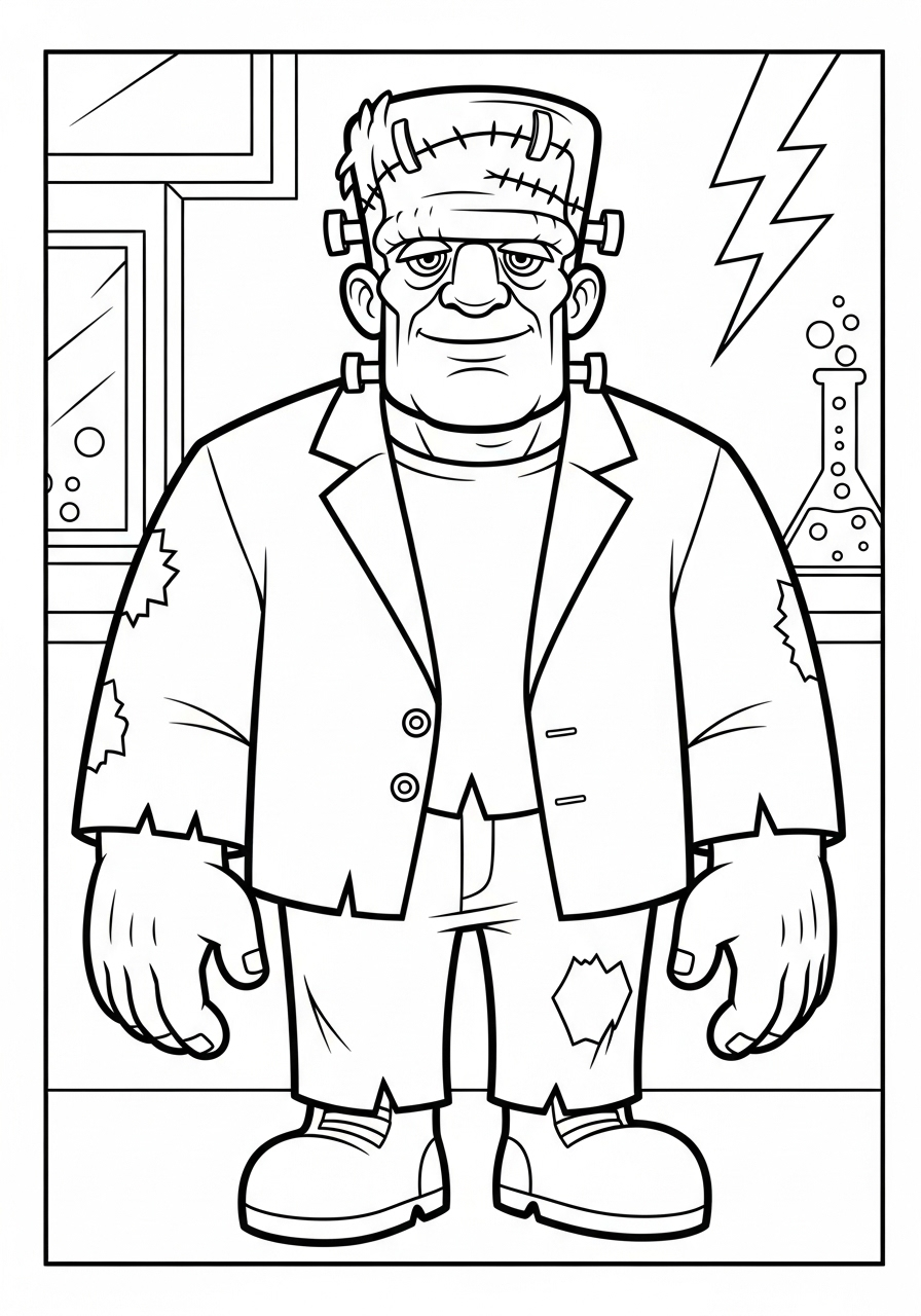 Frankenstein Coloring Pages 2 Frankenstein coloring pages for adults easy