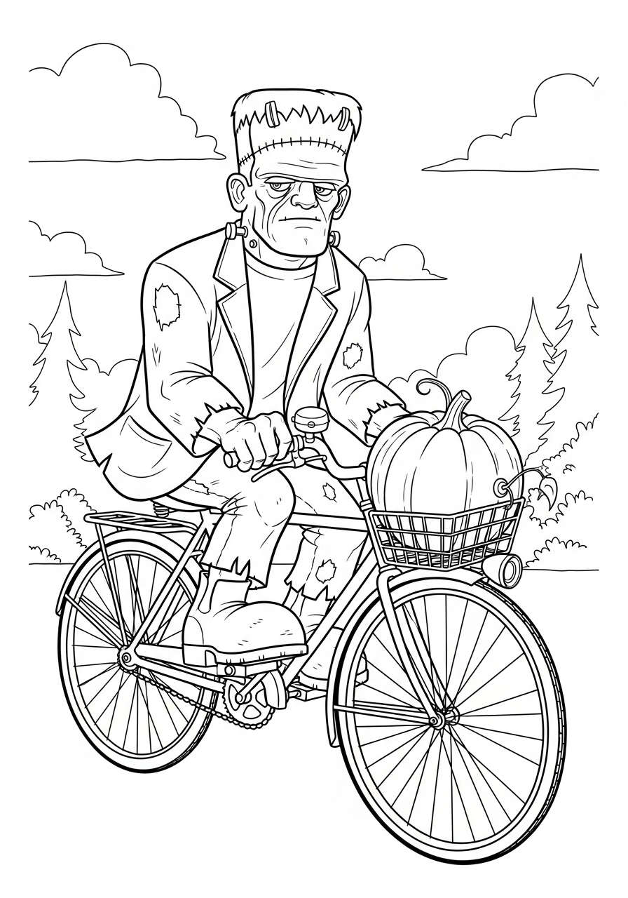 Frankenstein Coloring Pages 11 Frankenstein coloring pages for preschoolers