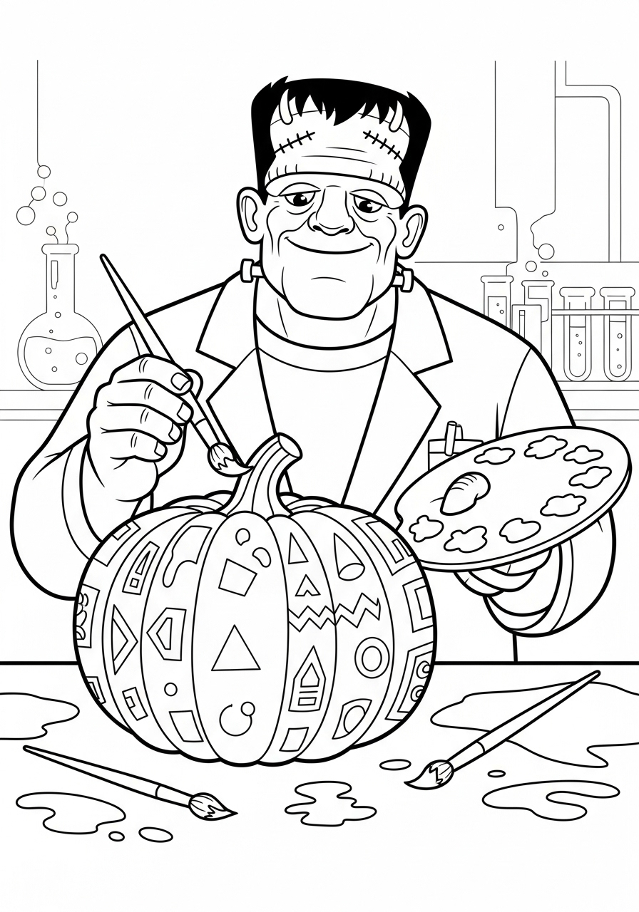 Frankenstein Coloring Pages 18 hard Frankenstein coloring pages
