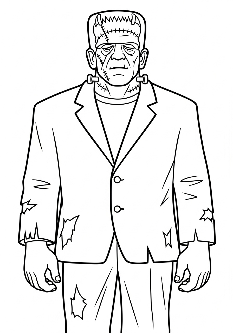 Frankenstein Coloring Pages 3 old-fashioned Frankenstein coloring pages