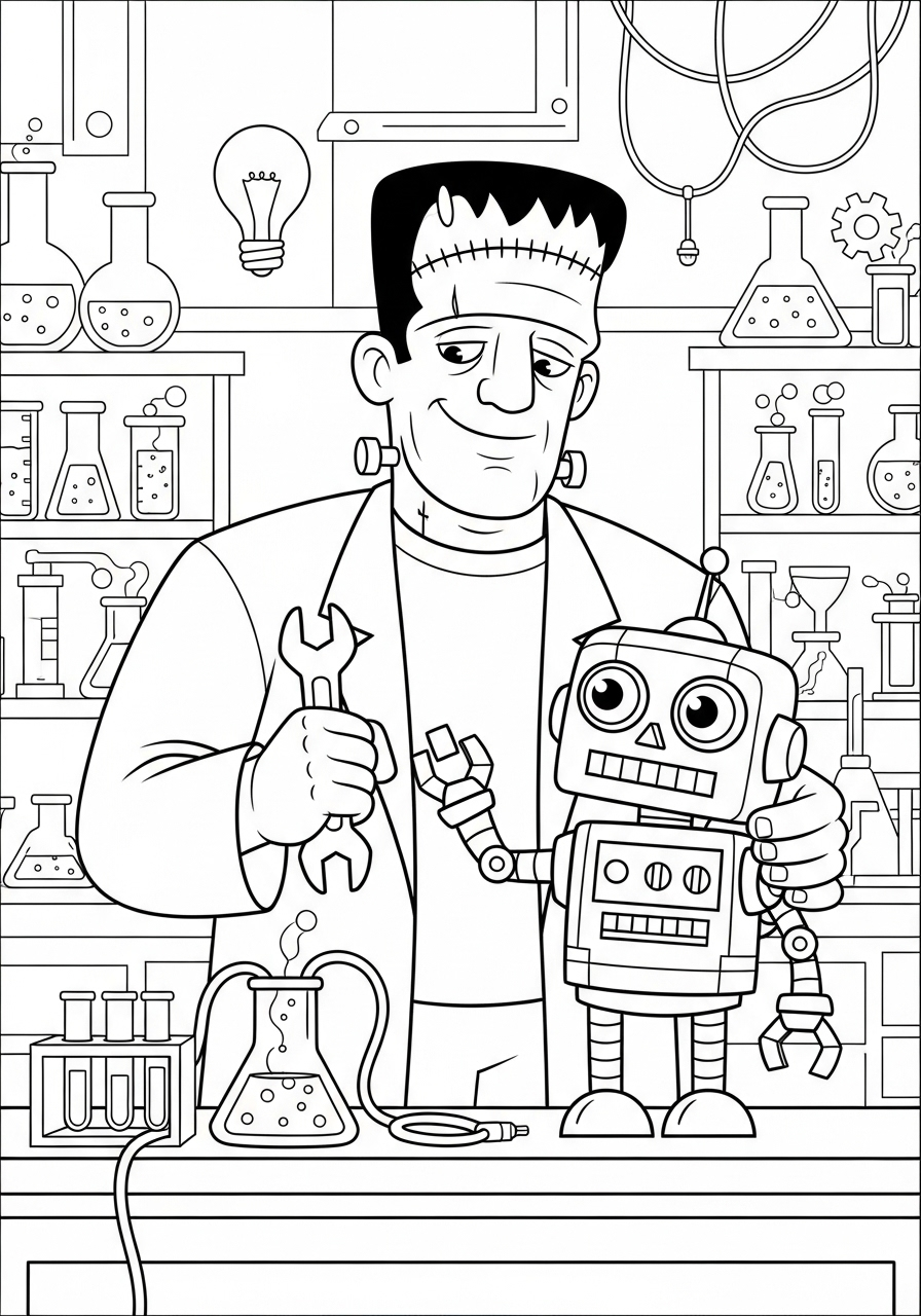 Frankenstein Coloring Pages 23 coloring pages printable Frankenstein