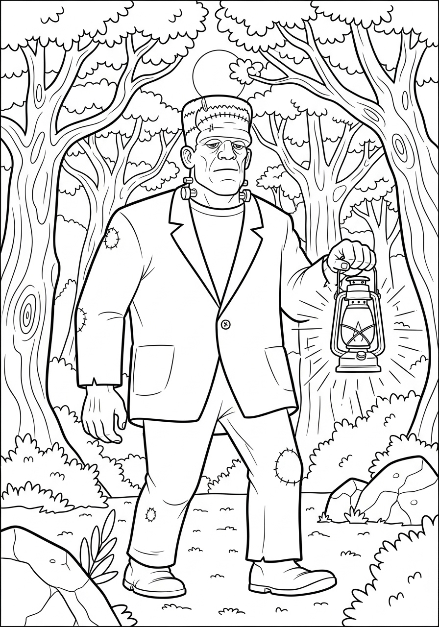 Frankenstein Coloring Pages 24 free Frankenstein printable coloring pages 1