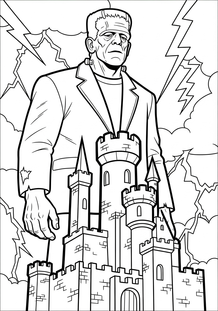 Frankenstein Coloring Pages 25 fun Frankenstein coloring pages