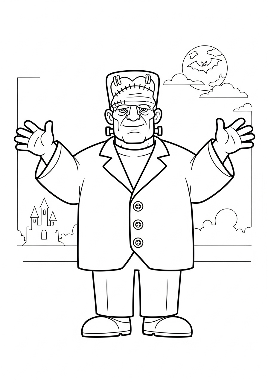 Frankenstein Coloring Pages 26 Frankenstein coloring pages easy