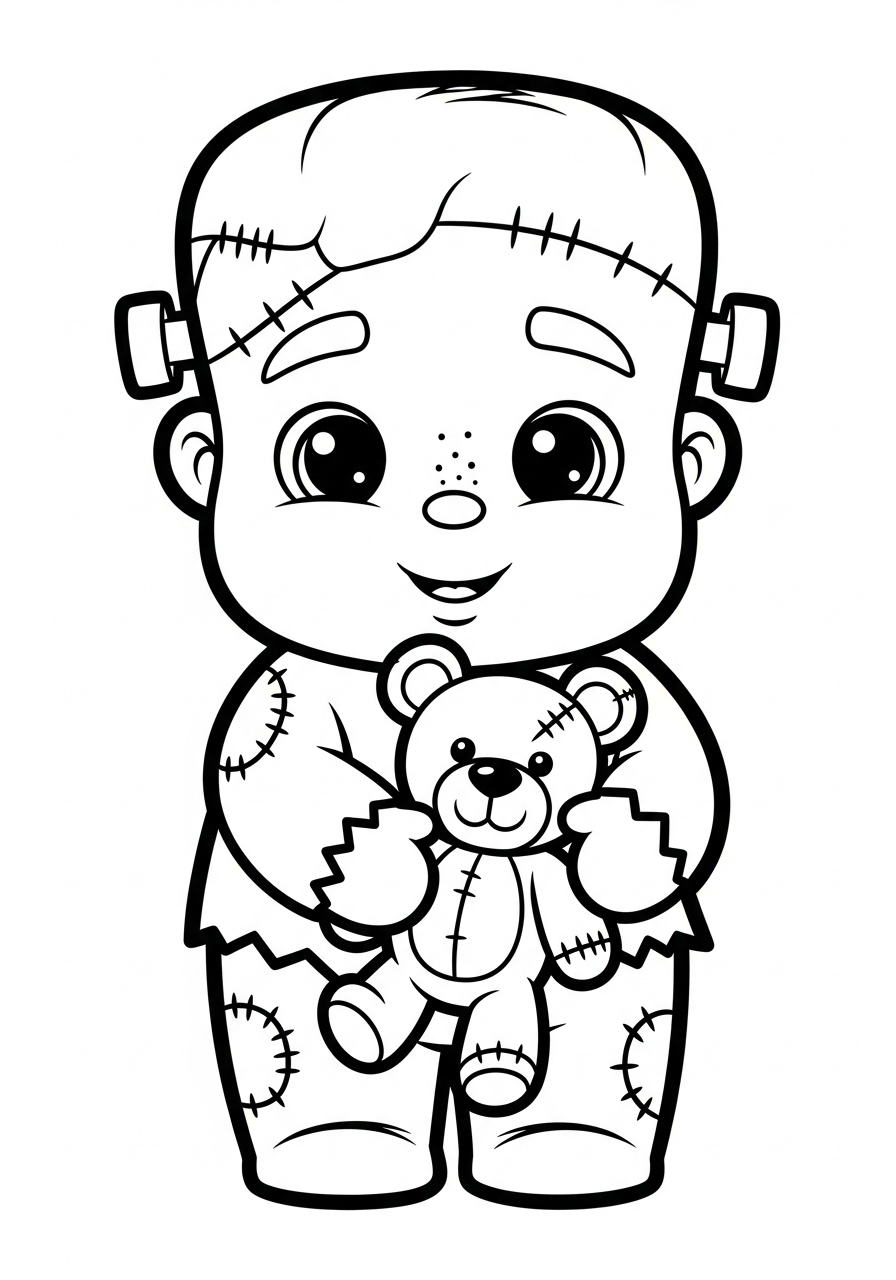 Frankenstein Coloring Pages 7 coloring pages for kids Frankenstein