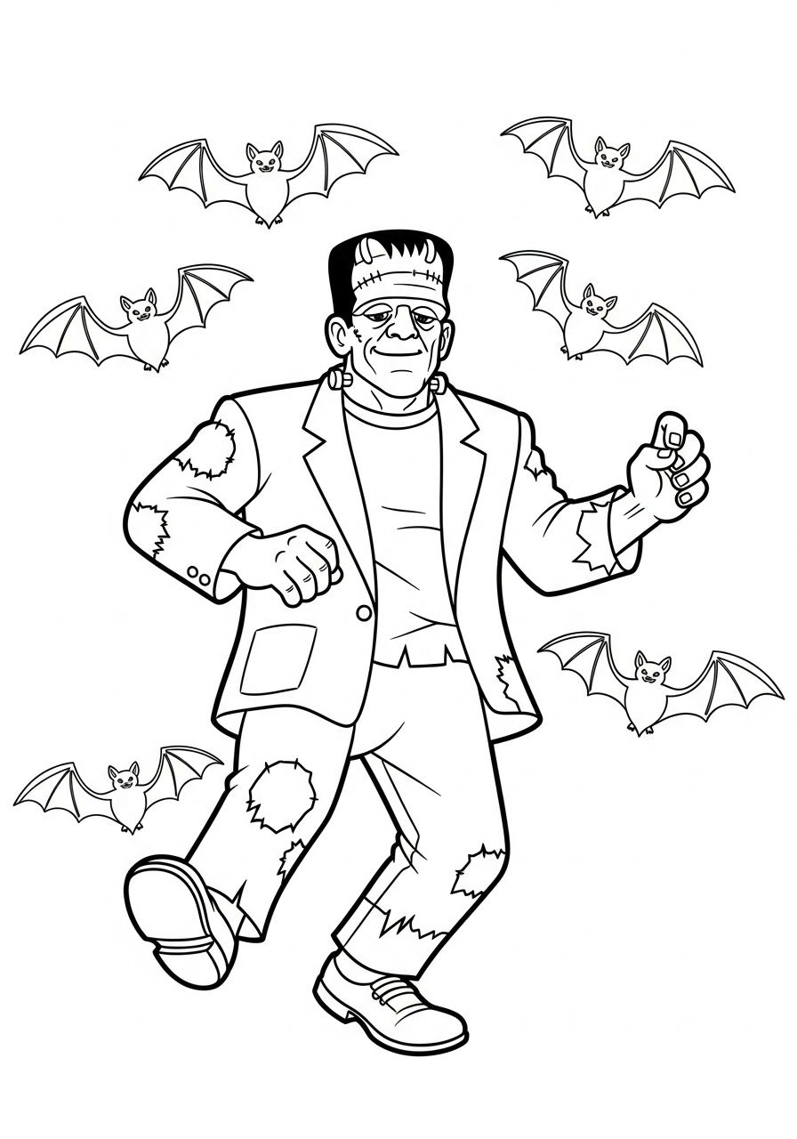 Frankenstein Coloring Pages 9 printable coloring pages Frankenstein