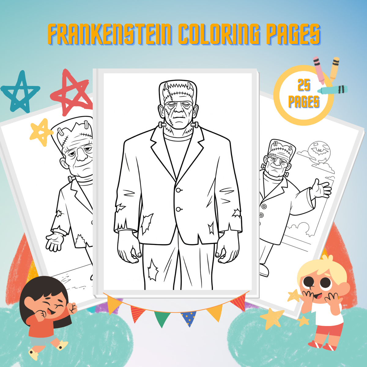 Frankenstein Coloring Pages thumbnail
