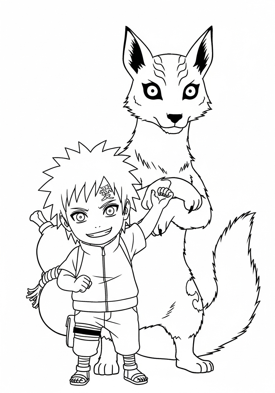 Gaara Coloring Pages 19 Gaara coloring book pages 1