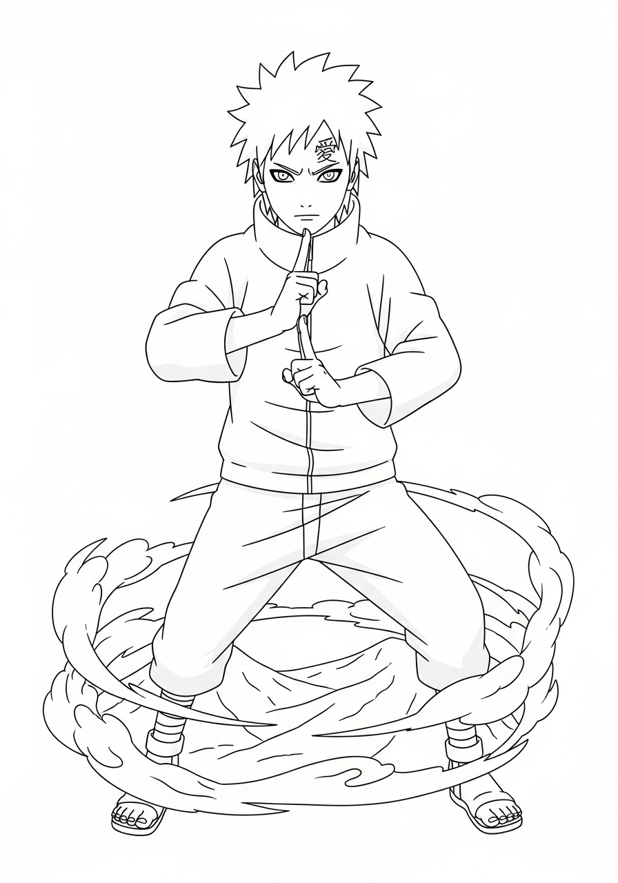Gaara Coloring Pages 21 coloring pages Gaara
