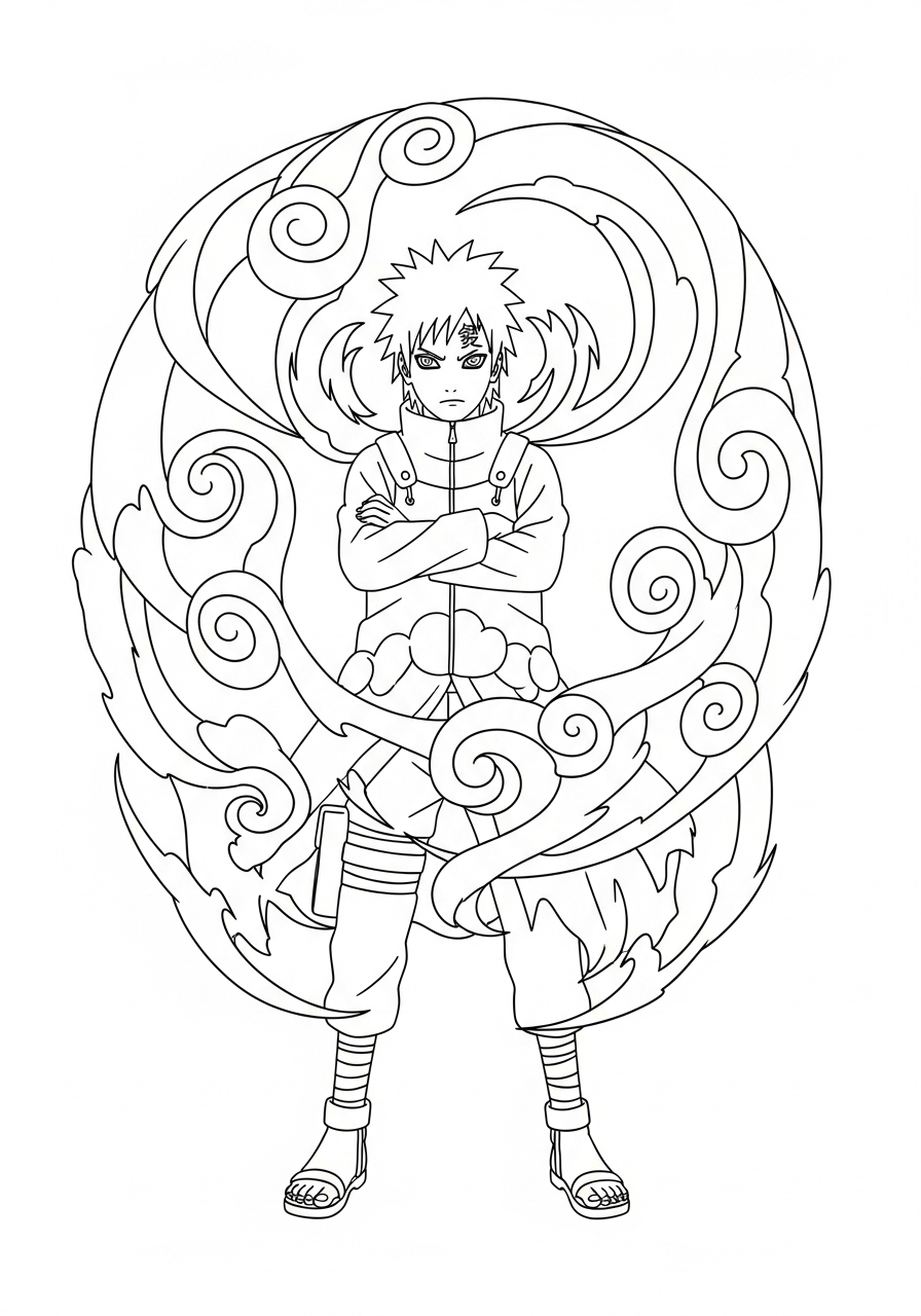 Gaara Coloring Pages 4 Gaara coloring pages printable