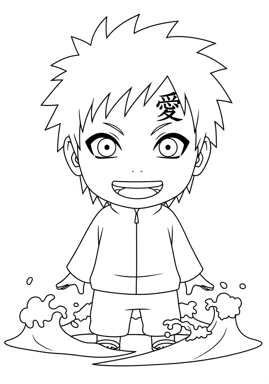 Gaara Coloring Pages 6 free coloring pages Gaara