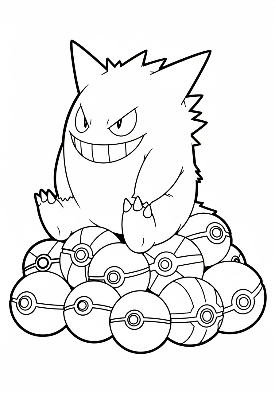 Gengar Coloring Pages 12 Gengar coloring pages for adults pdf