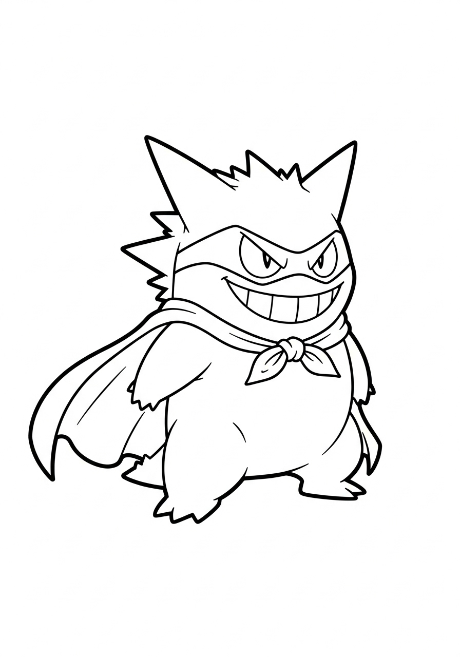Gengar Coloring Pages 14 Gengar decorations coloring pages
