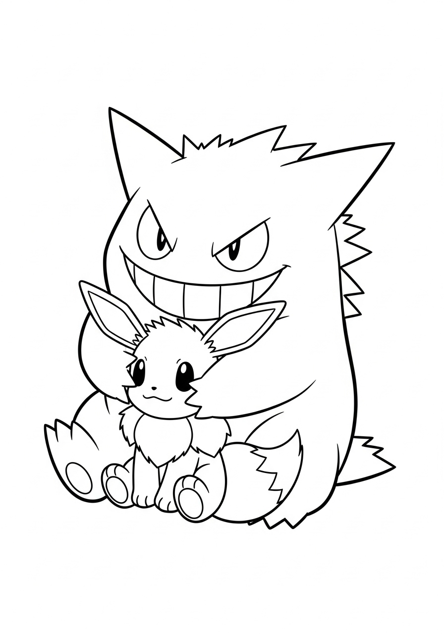 Gengar Coloring Pages 18 Gengar decorations coloring pages 1