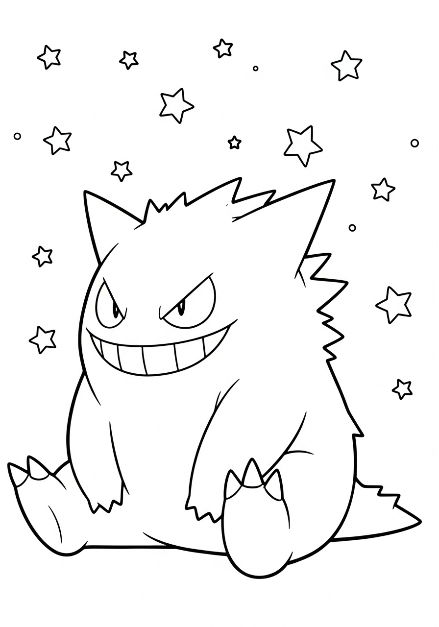Gengar Coloring Pages 19 grinch Gengar coloring pages