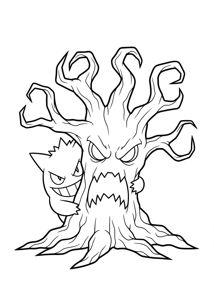 Gengar Coloring Pages 6 old-fashioned Gengar coloring pages