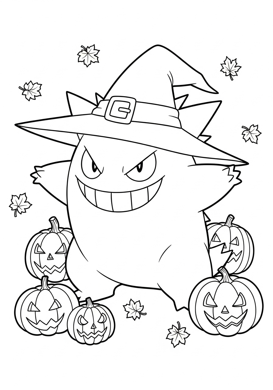 Gengar Coloring Pages 7 adult Gengar coloring pages