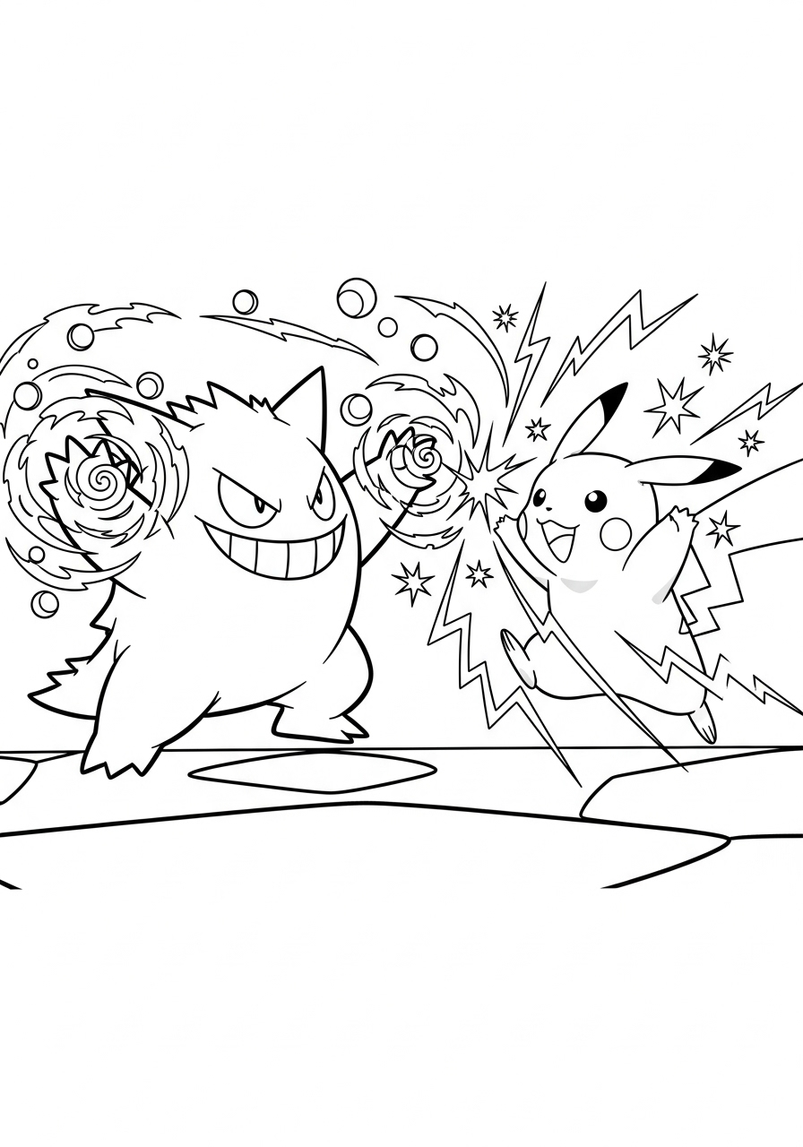 Gengar Coloring Pages 8 Gengar coloring pages pdf
