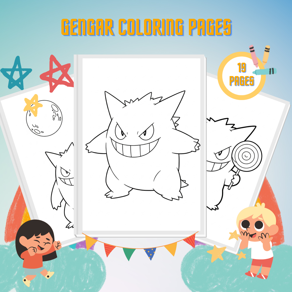 Gengar Coloring Pages thumbnail