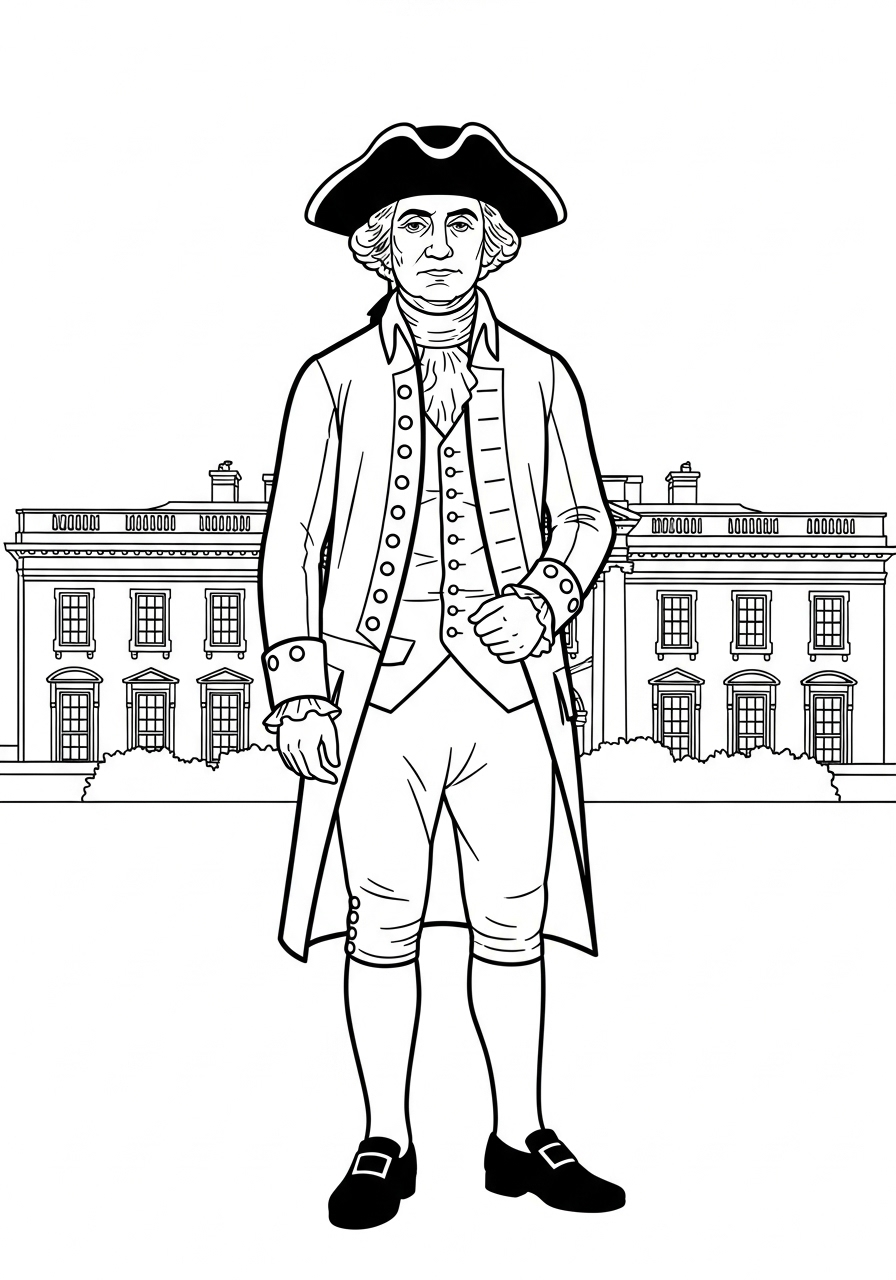 George Washington Coloring Pages 12 free George Washington coloring pages printable