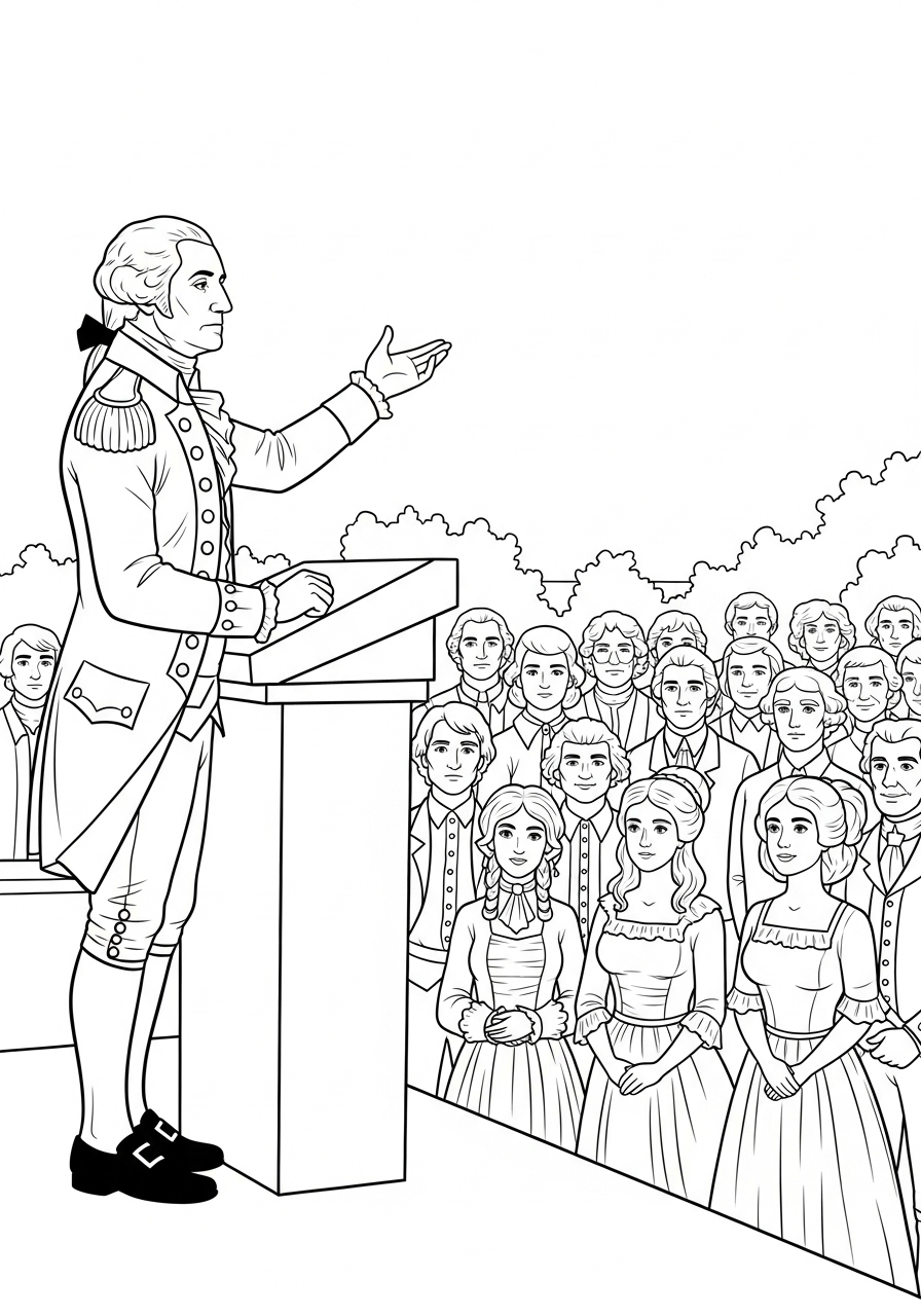 George Washington Coloring Pages 13 coloring pages printable George Washington