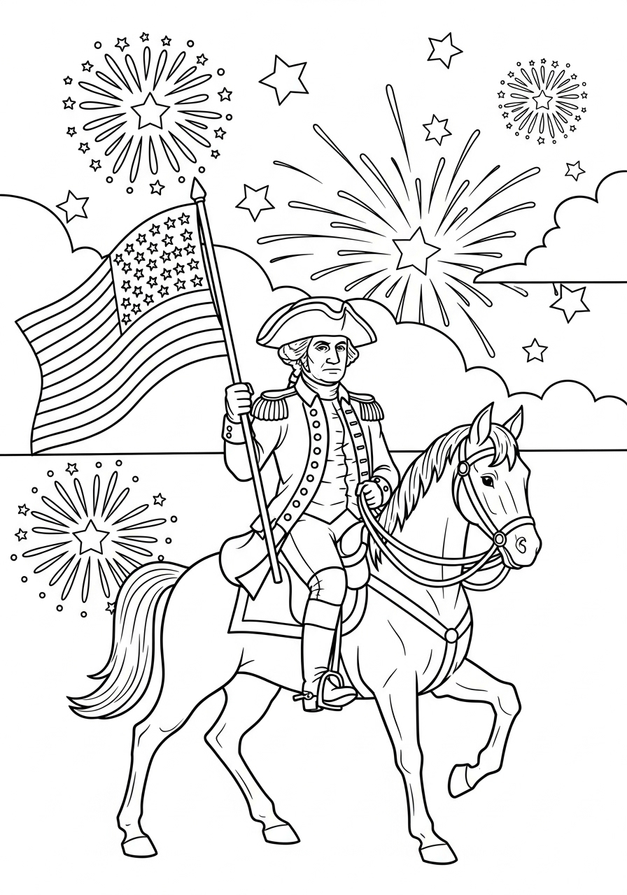 George Washington Coloring Pages 14 George Washington coloring pages free
