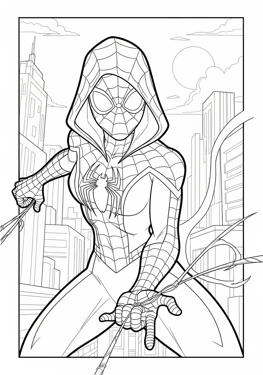 Ghost-Spider Coloring Pages 2 Ghost Spider coloring pages free
