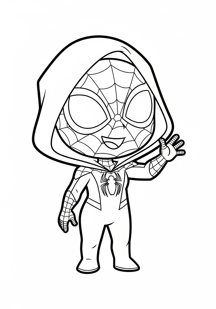 Ghost-Spider Coloring Pages 11 free Ghost Spider tree coloring pages