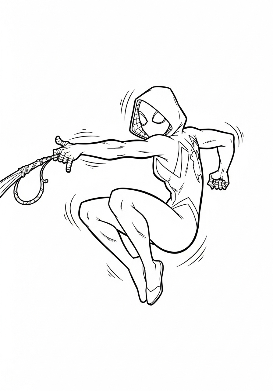 Ghost-Spider Coloring Pages 12 printable Ghost Spider coloring pages for adults