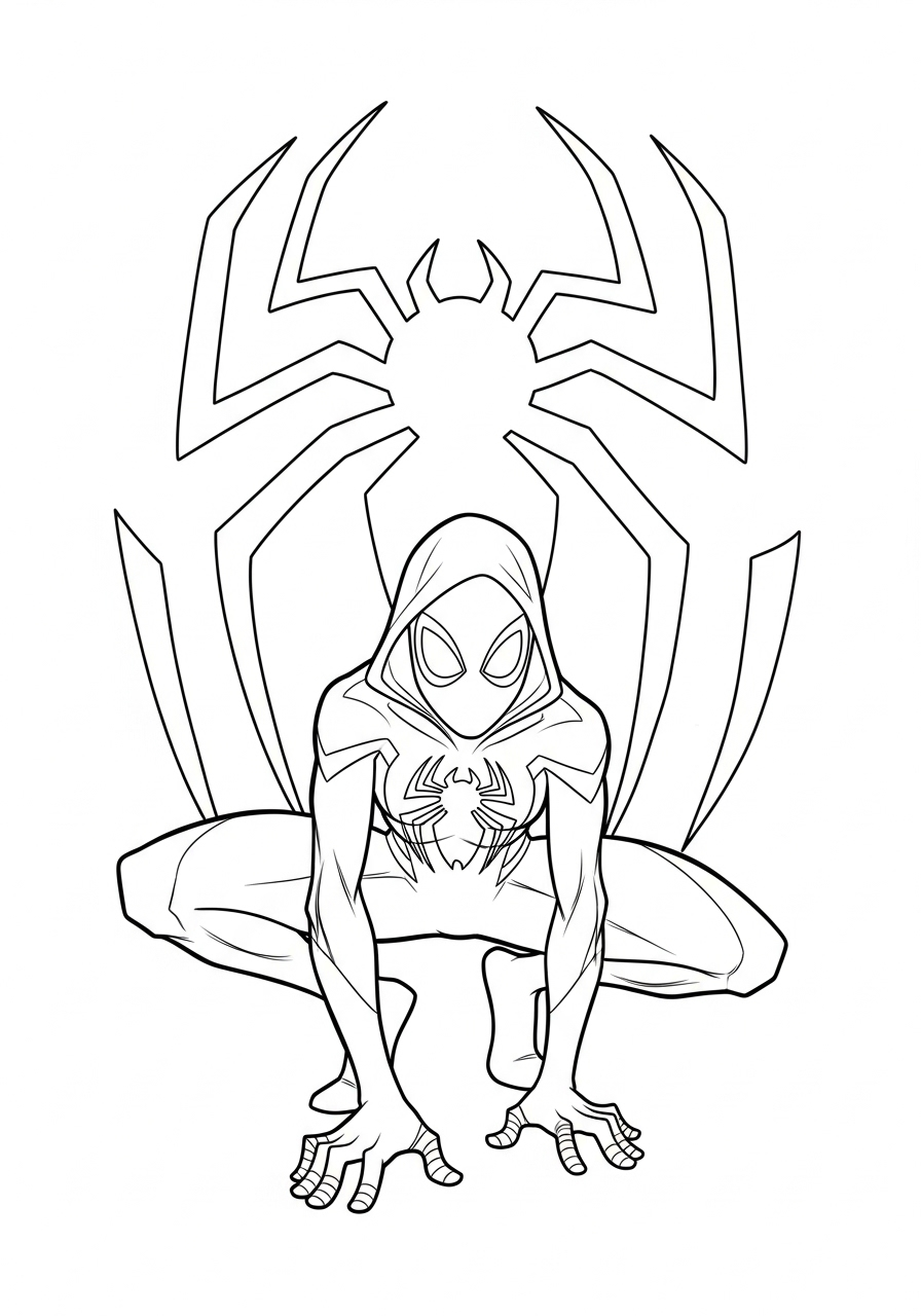 Ghost-Spider Coloring Pages 15 Ghost Spider ornament coloring pages
