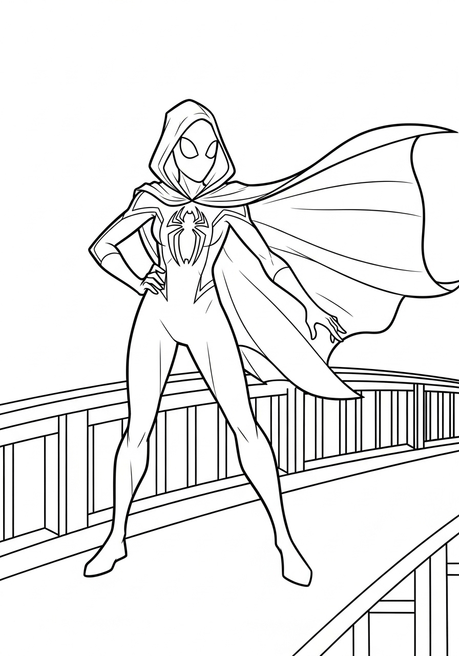 Ghost-Spider Coloring Pages 19 cute Ghost Spider coloring pages