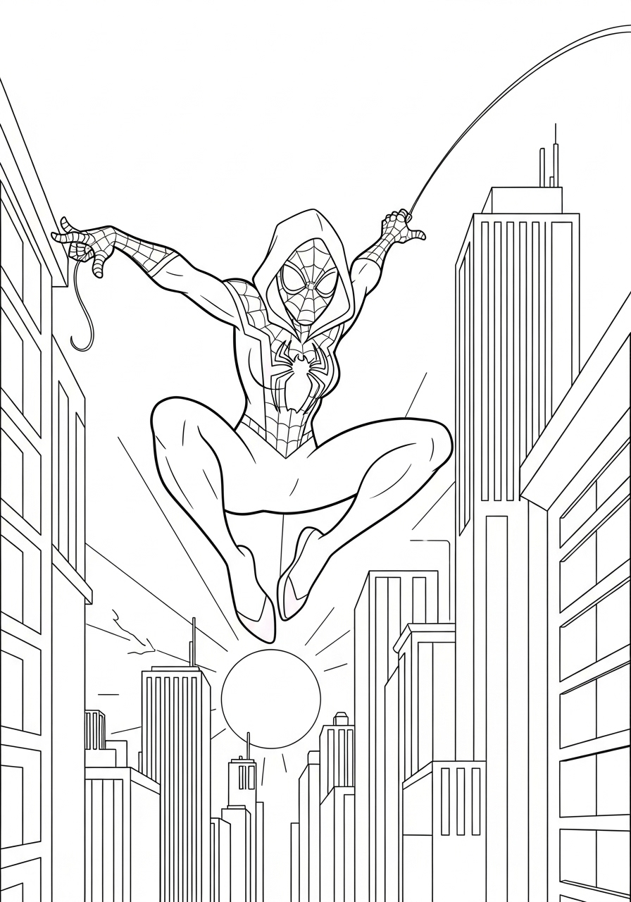 Ghost-Spider Coloring Pages 20 vintage Ghost Spider coloring pages