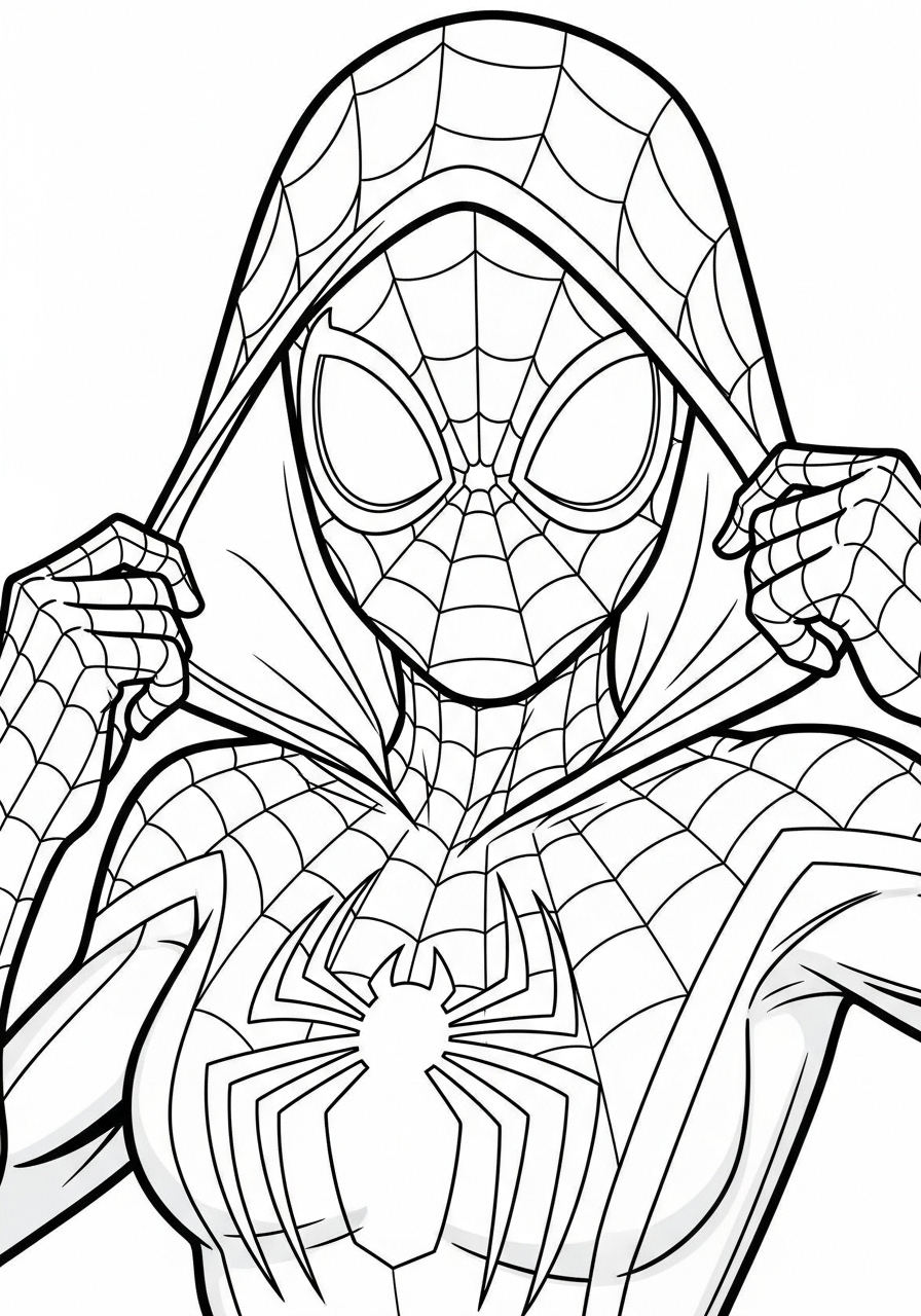 Ghost-Spider Coloring Pages 5 free Ghost Spider coloring pages pdf