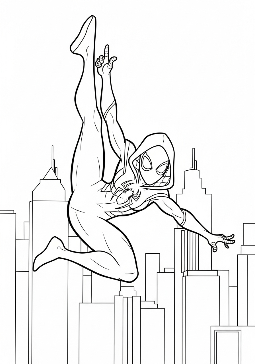 Ghost-Spider Coloring Pages 8 Ghost Spider free coloring pages