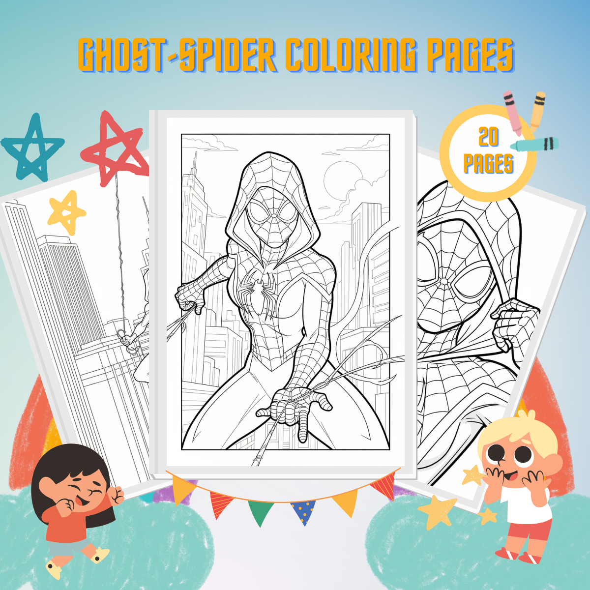 Ghost-Spider Coloring Pages thumbnail