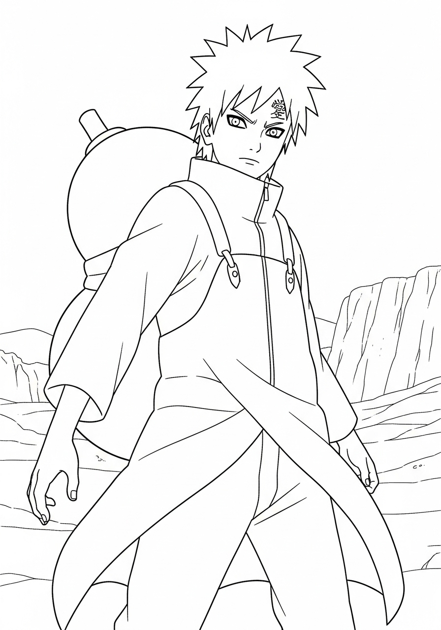 Gaara Coloring Pages 24 free Gaara coloring pages 1