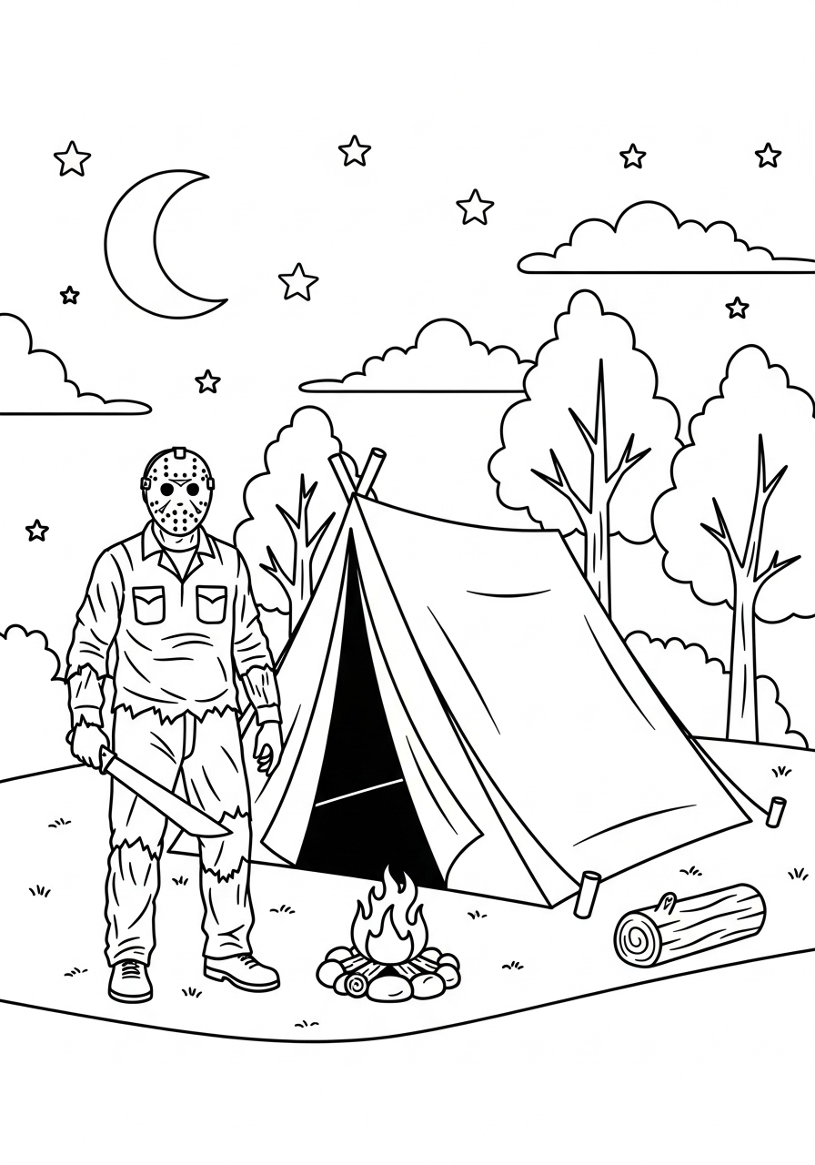 Jason Voorhees Coloring Pages 20 coloring Jason Voorhees pages
