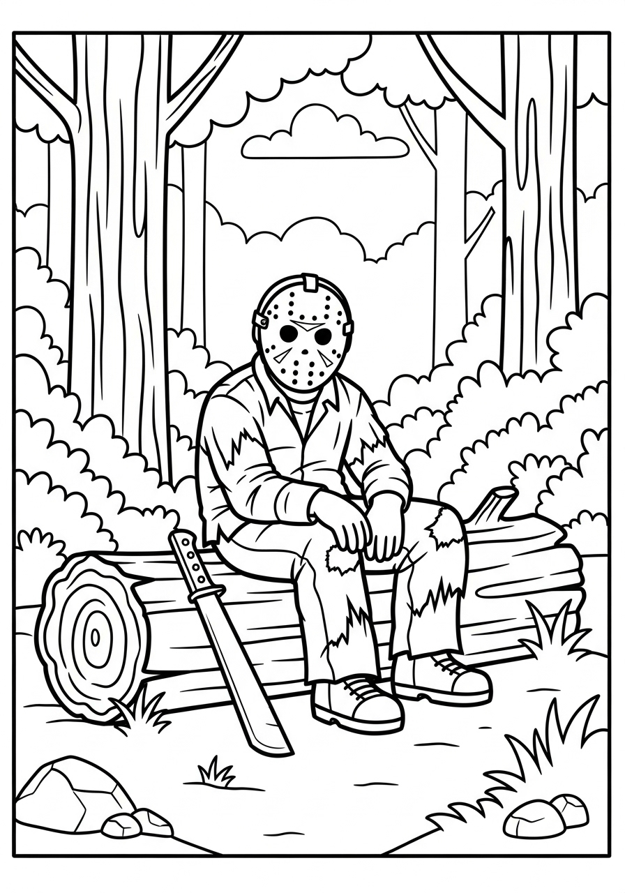 Jason Voorhees Coloring Pages 22 hard Jason Voorhees coloring pages 1