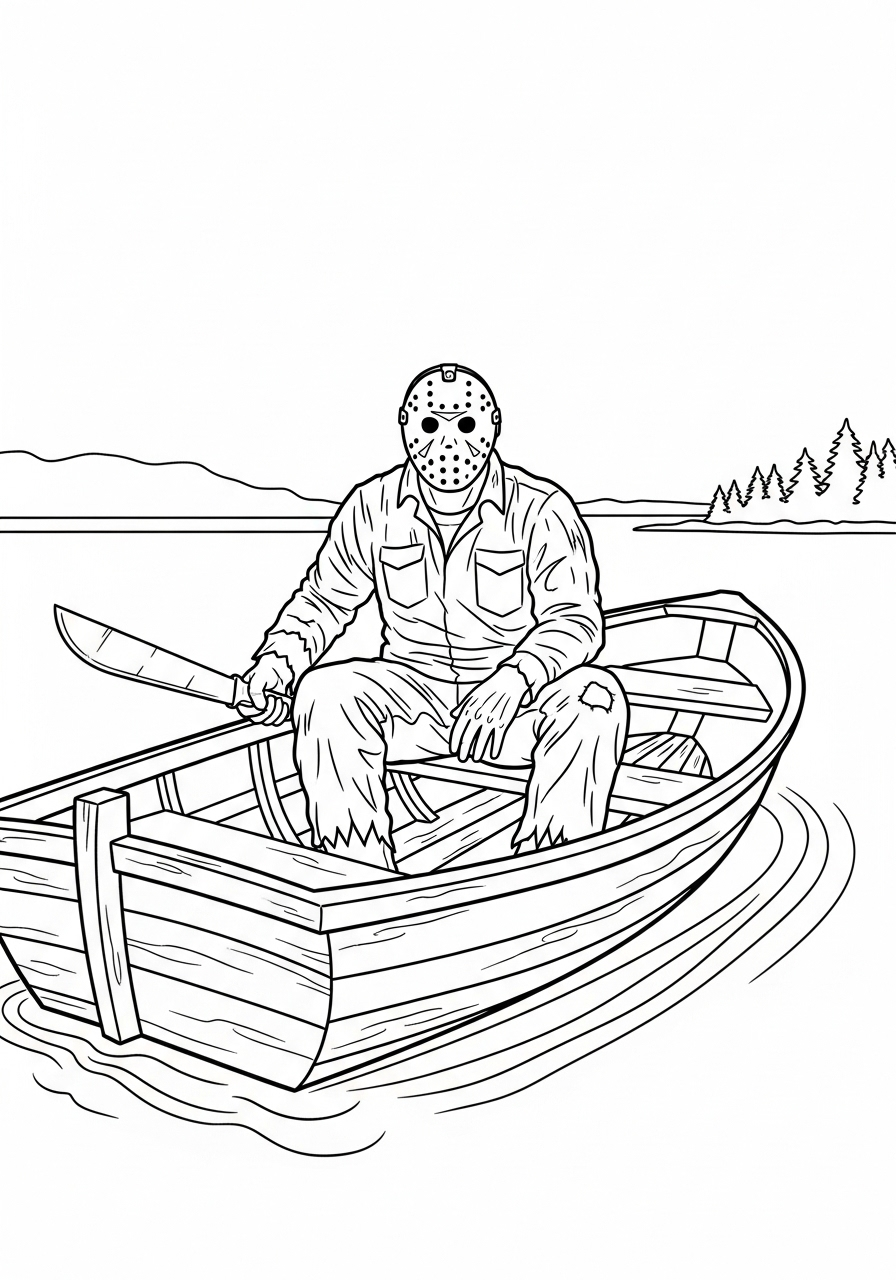 Jason Voorhees Coloring Pages 8 Jason Voorhees ornament coloring pages