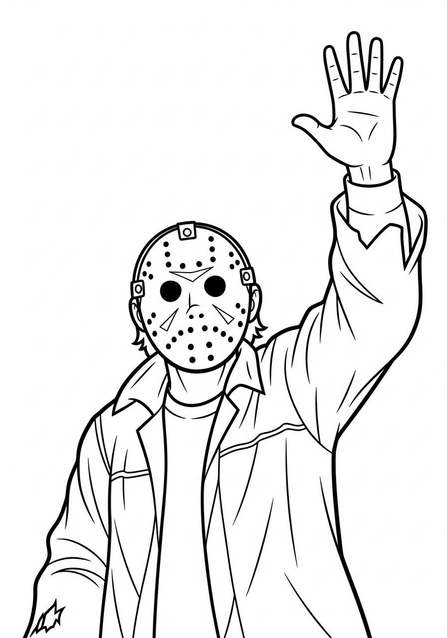 Jason Voorhees Coloring Pages 9 Jason Voorhees free coloring pages