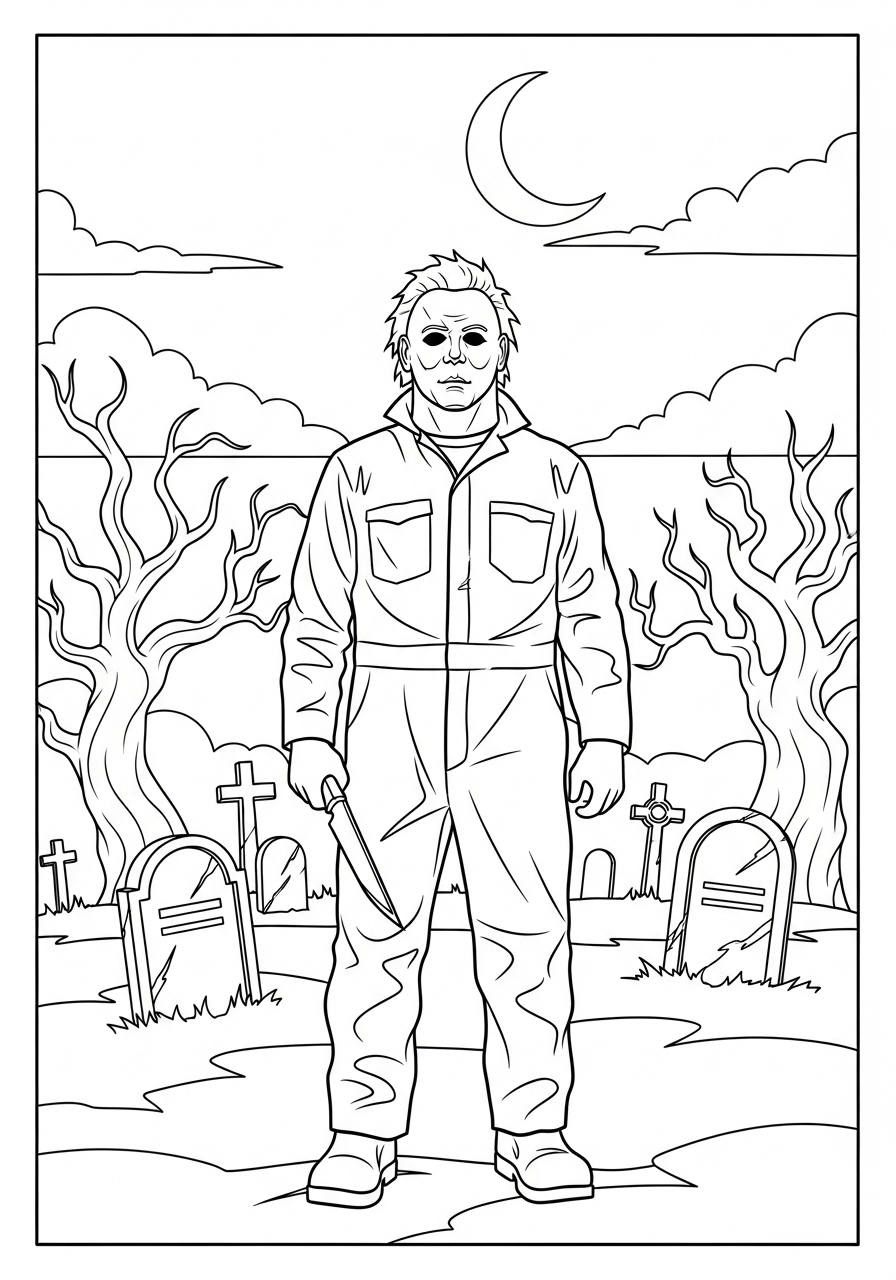 Michael Myers Coloring Pages 11 coloring Michael Myers pages