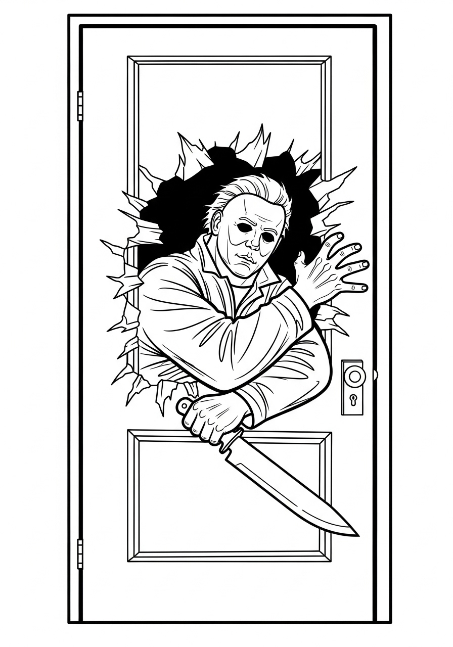 Michael Myers Coloring Pages 14 free Michael Myers printable coloring pages