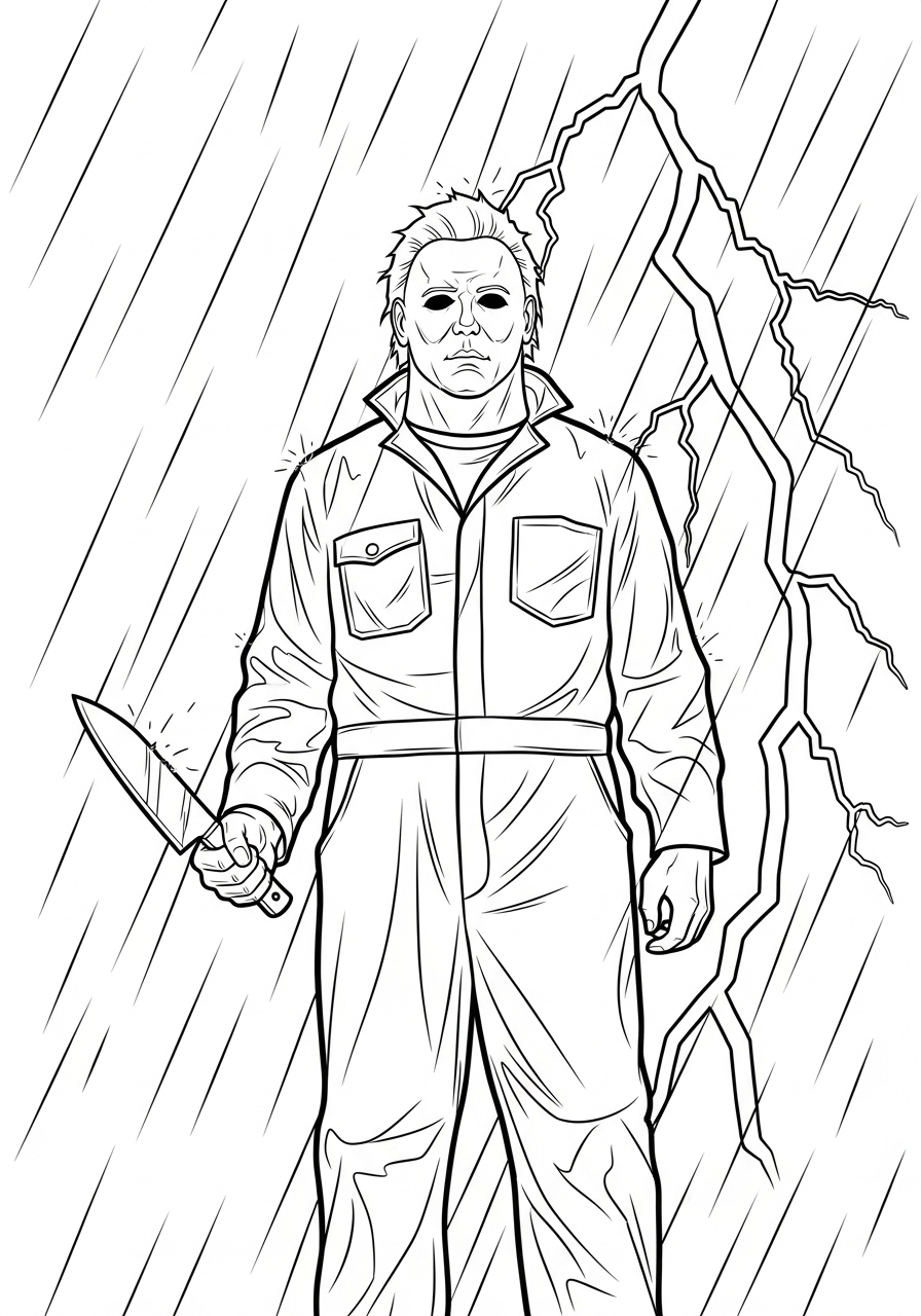Michael Myers Coloring Pages 15 free coloring Michael Myers pages