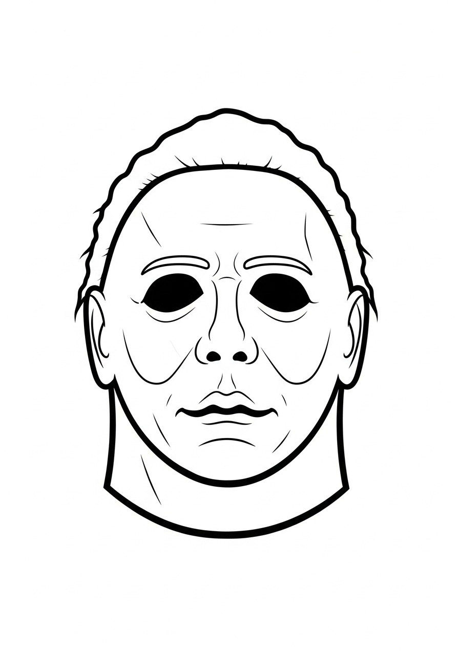 Michael Myers Coloring Pages 16 Michael Myers coloring pages for adults easy