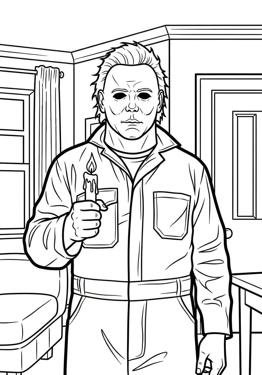 Michael Myers Coloring Pages 20 merry Michael Myers coloring pages