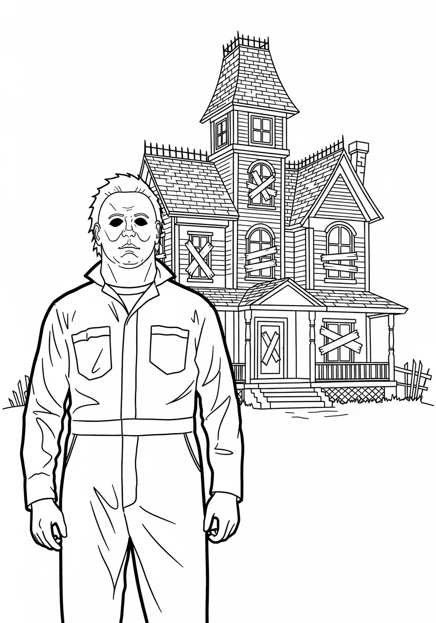 Michael Myers Coloring Pages 4 Michael Myers free coloring pages